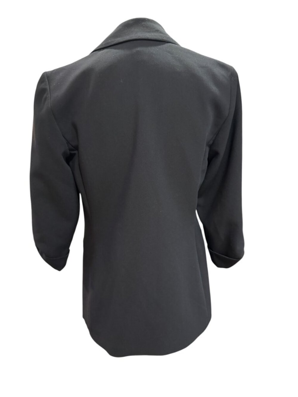 Maeve Anthropologie Black Blazer Roll Sleeve Size 2 Tailored Chic - Picture 7 of 8